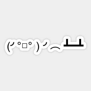 Coder shirt tableflip emoji Sticker